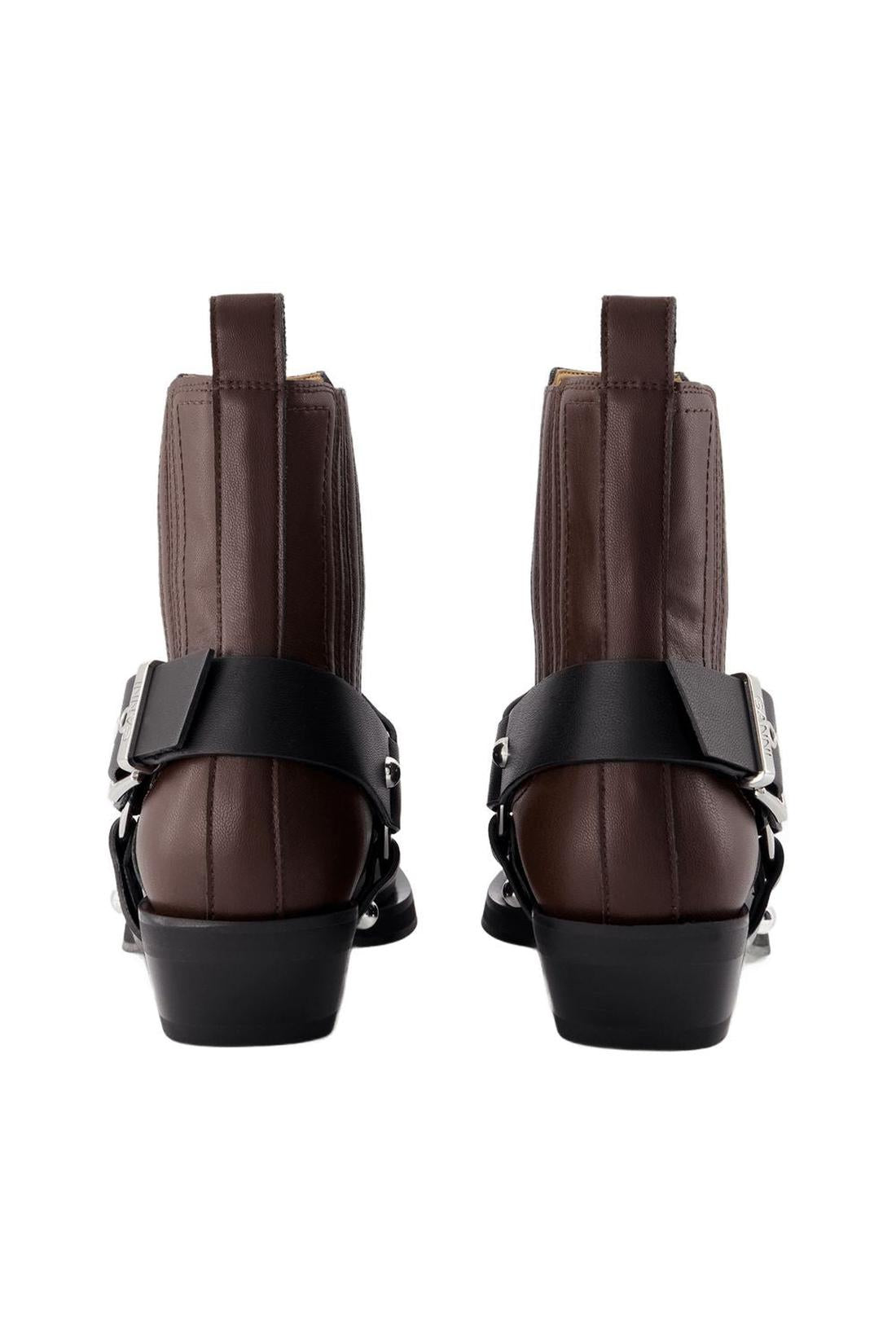 Chelsea Western Stiefel - Ganni - Kunstleder - Schwarz