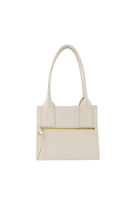 Easy Medium Cabas - Ganni - Raffia - Weiß