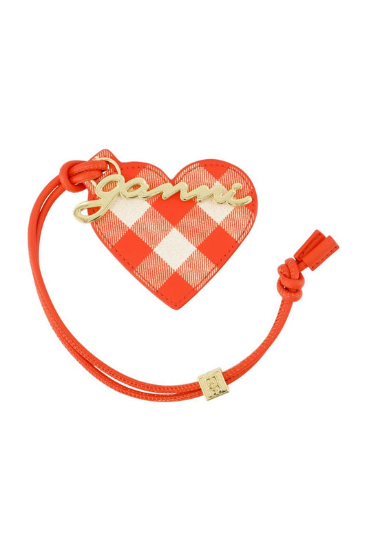 Bou Heart Schlüsselanhänger - Ganni - Leder - Rot