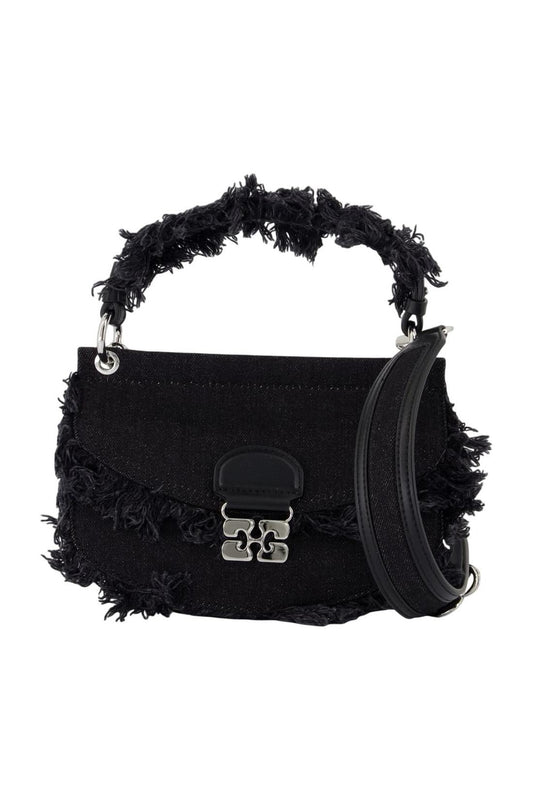 Apo G Mini Schultertasche - Ganni - Baumwolle - Schwarz