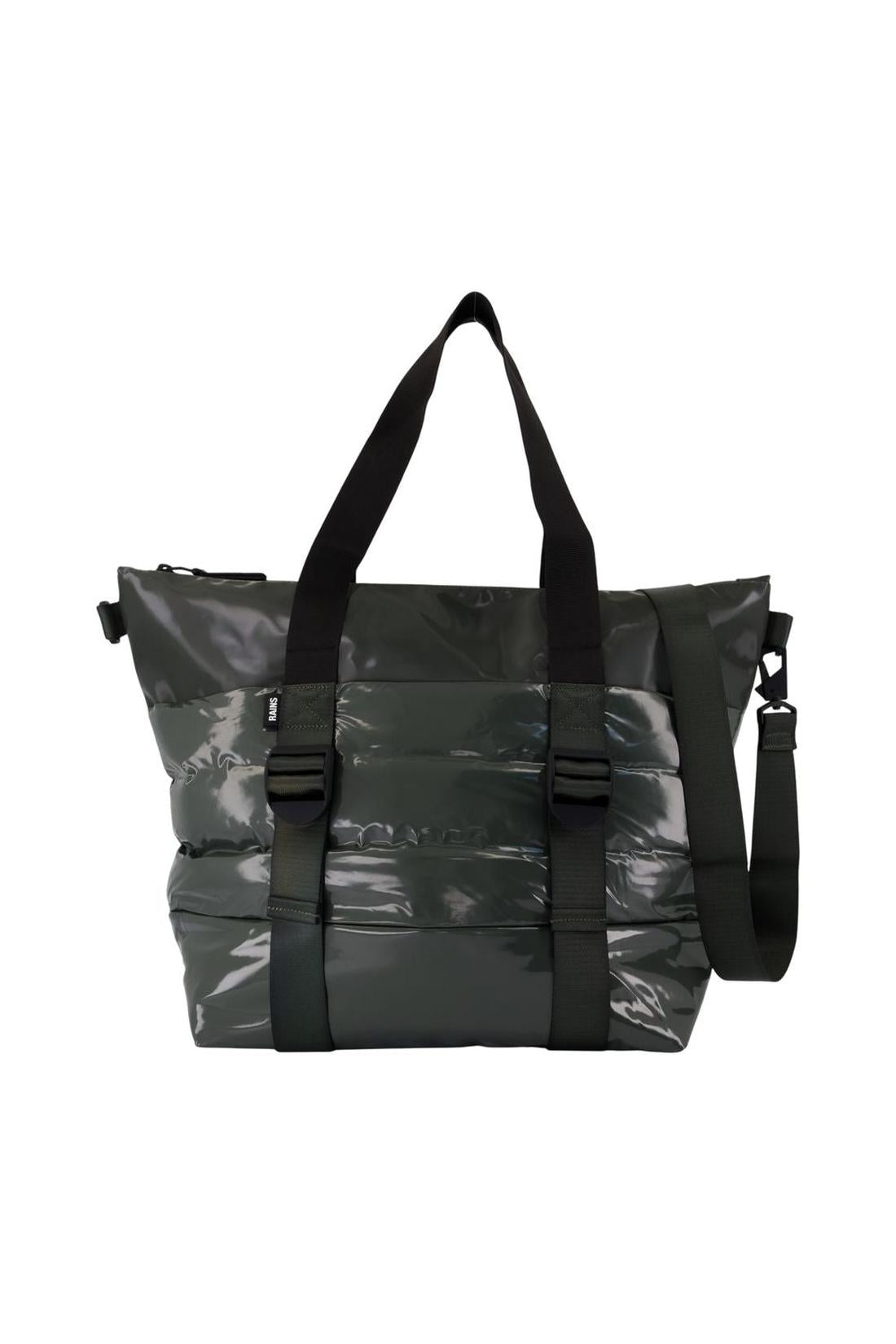 Cabas Puffer Mix Tote Bag Mini W3 - RAINS - Synthetisch - Grün