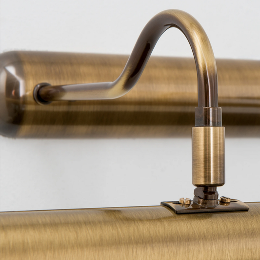 Stillanleg myndalampa í B-flokki, Lariga, fornmessing, 70 cm loftlampi, ljóskastari