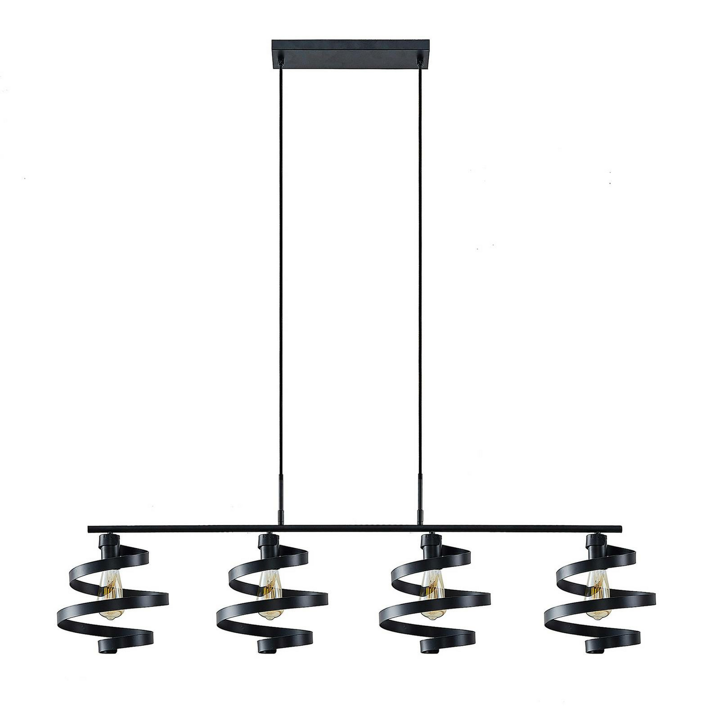 B-grade Lindby Colten pendant light, ceiling lamp, 4 lights, black 