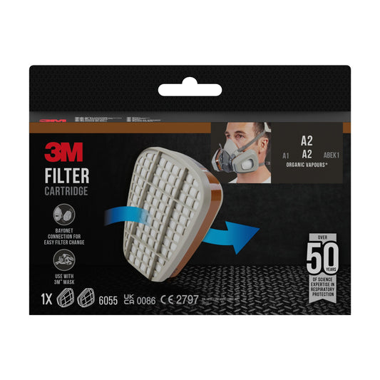 3M™ Filterpatrone 6055, A2 Organische Dämpfe