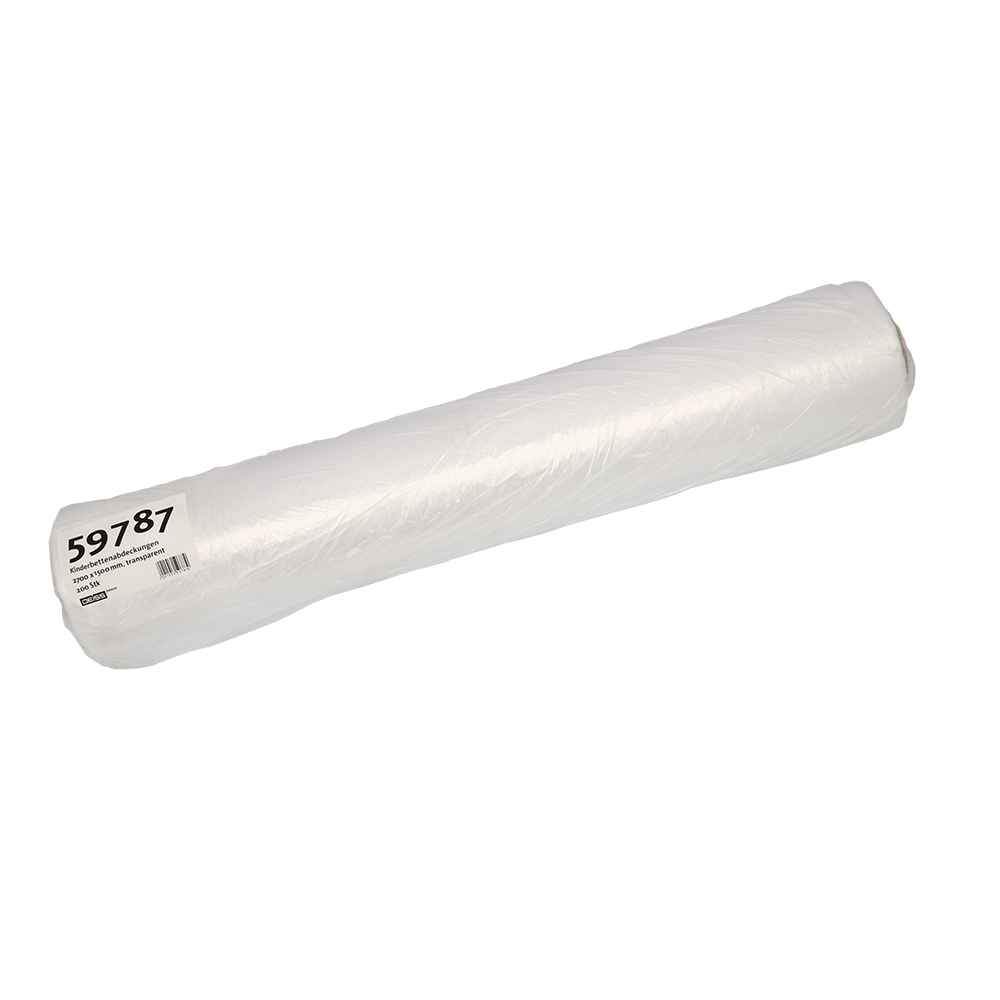 DEISS 59787 - Kinderbettenabdeckungen 2700x1500 mm transparent | Packung (200 Stück)