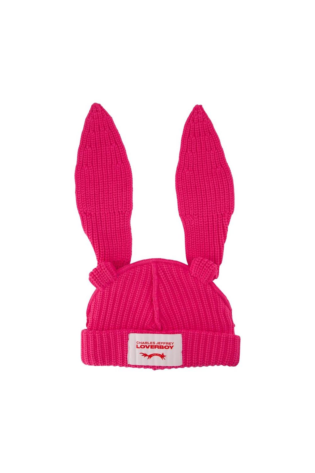 Chunky Rabbit Mütze - Charles Jeffrey Loverboy - Baumwolle - Rosa
