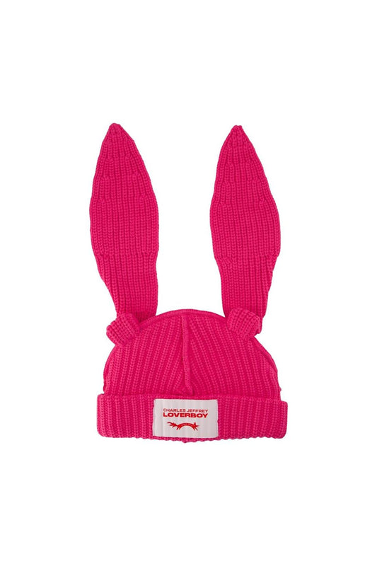 Chunky Rabbit Mütze - Charles Jeffrey Loverboy - Baumwolle - Rosa