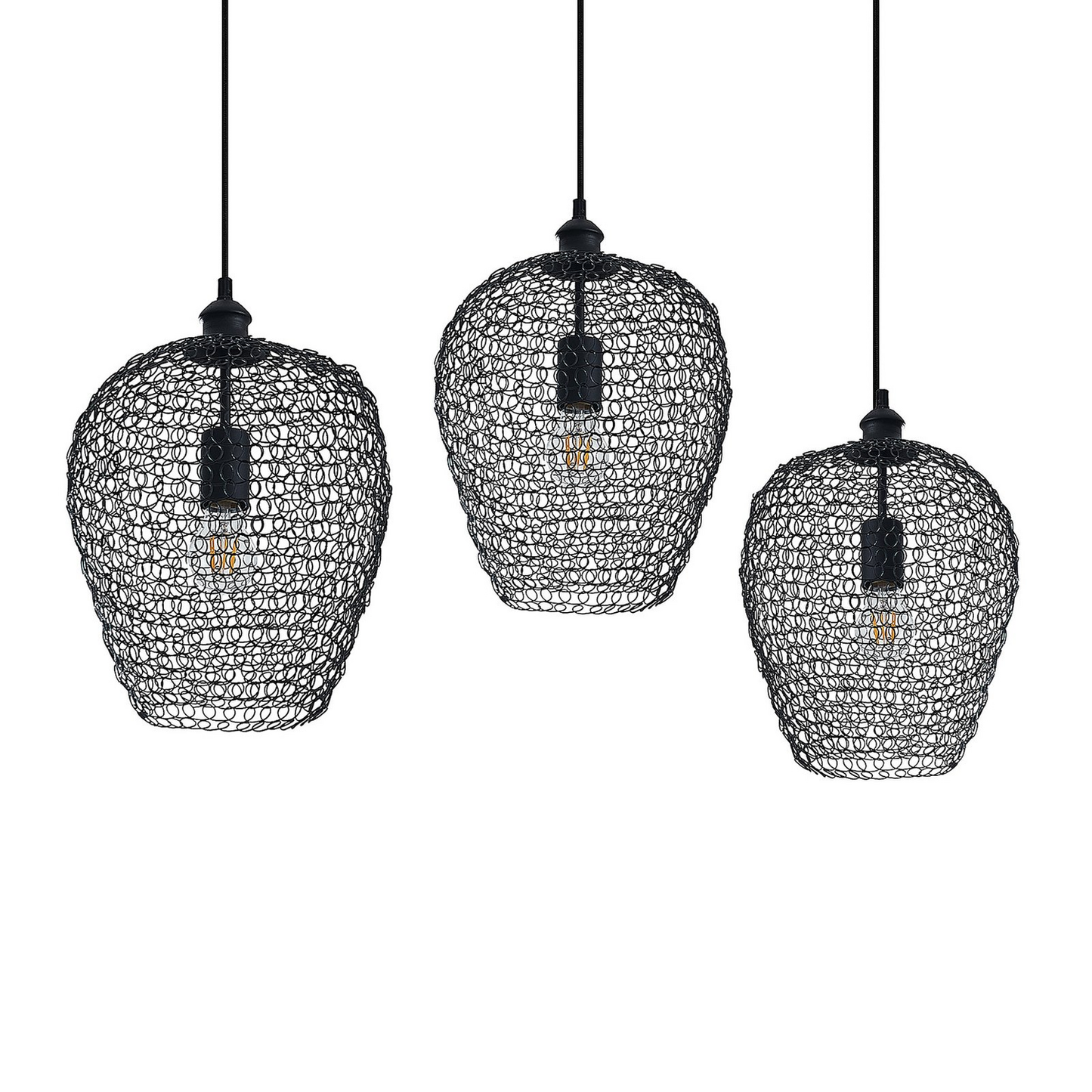 B-Ware Lindby Benja Pendellampe Hängeleuchte Hängelampe Deckenlampe Dreiflammig Schw214