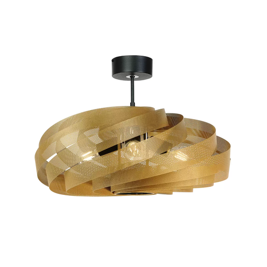 B-flokks Euluna Vento loftljós, gulllitað, ø 60 cm, loftlampi, ljós, kastljós