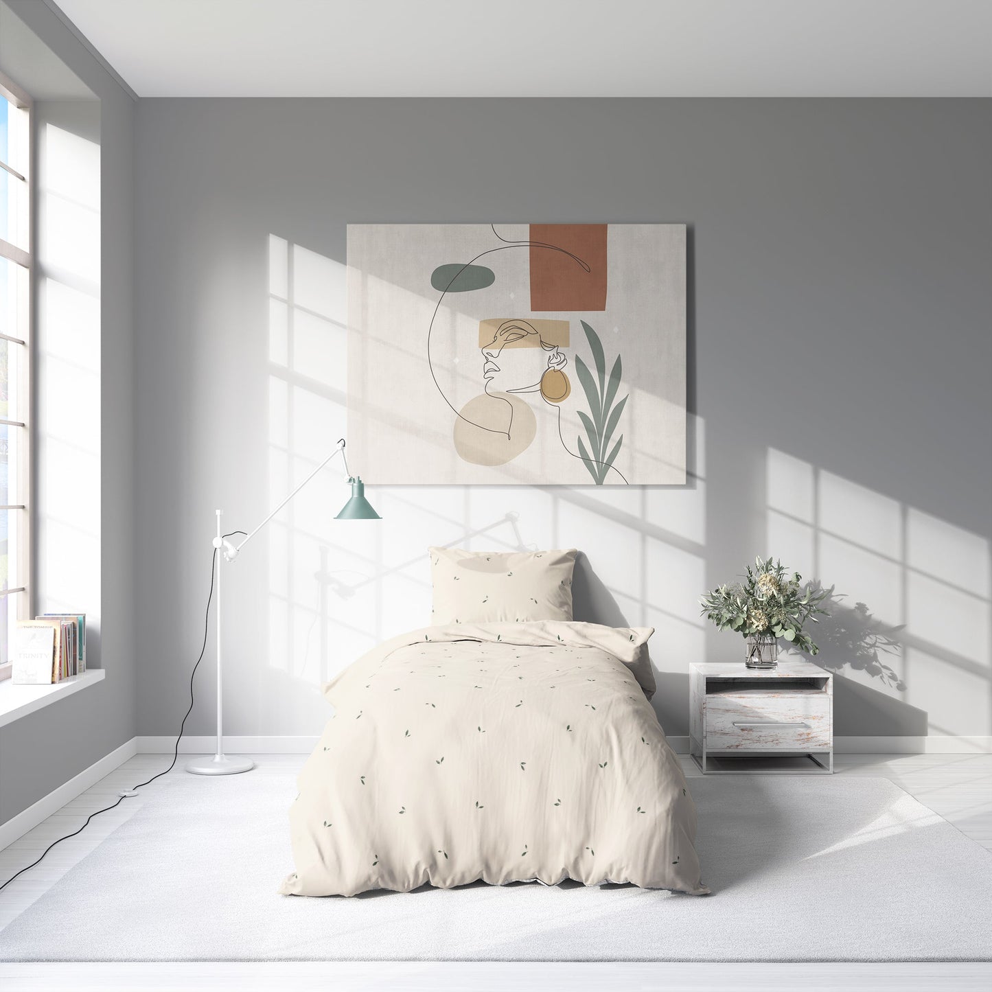 "Little Olive Leaves" Premium Bedding 