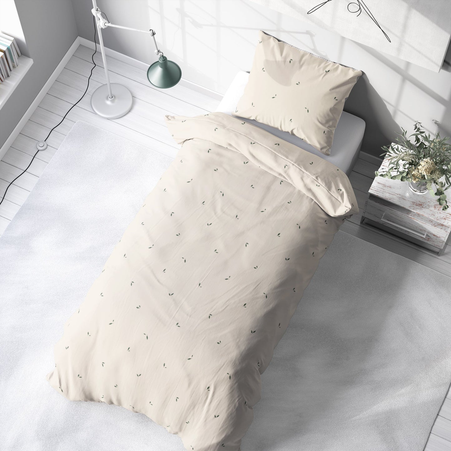 "Little Olive Leaves" Premium Bedding 