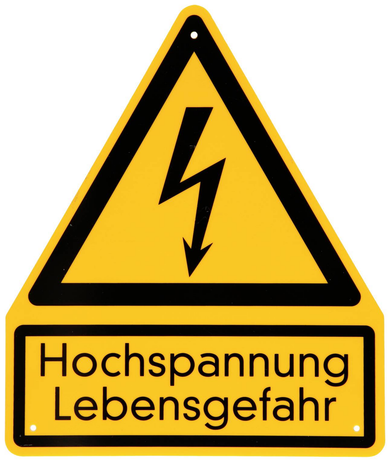 B-grade Ks Tools warning sign, high voltage, danger to life, safety sign, 4 pieces