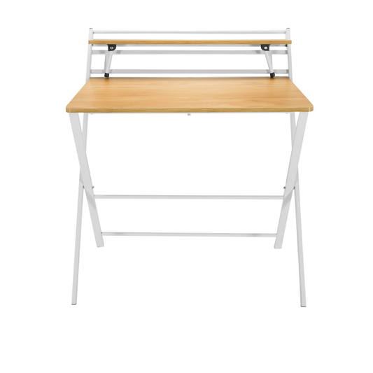 B-grade Hjh Office desk/work table Easy Clap 92 x 84 cm, light oak/white