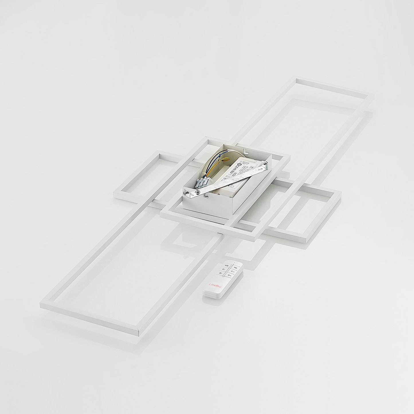 B-grade Lindby Caitlin LED ceiling lamp, ceiling light, living room light, white 389 