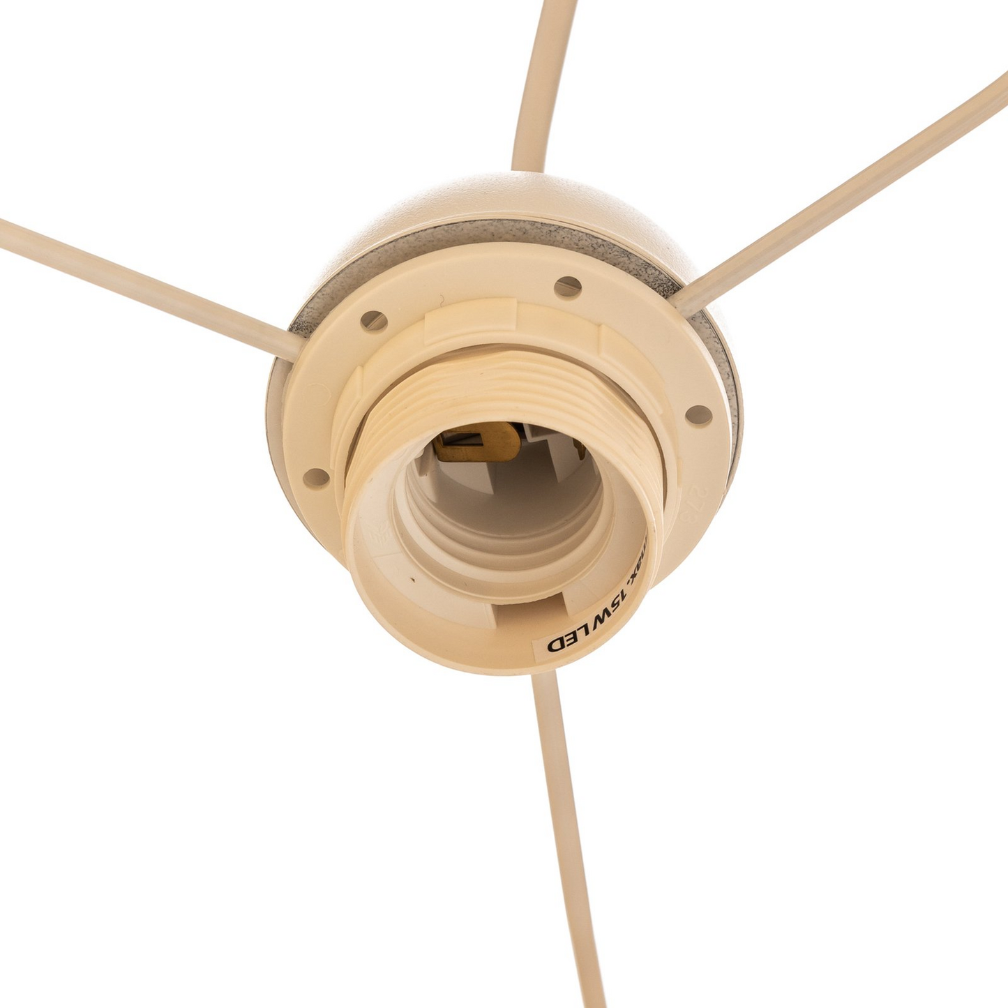 Hengilampi úr Boho textíl, kremhvítur/rotting, hengilampi, E27