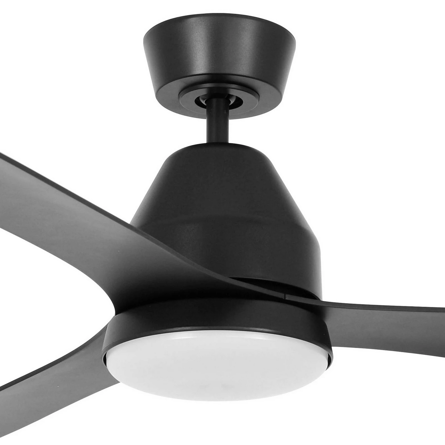 Loftvifta frá Beacon Lighting með ljósi, svört og hljóðlát, á lager.