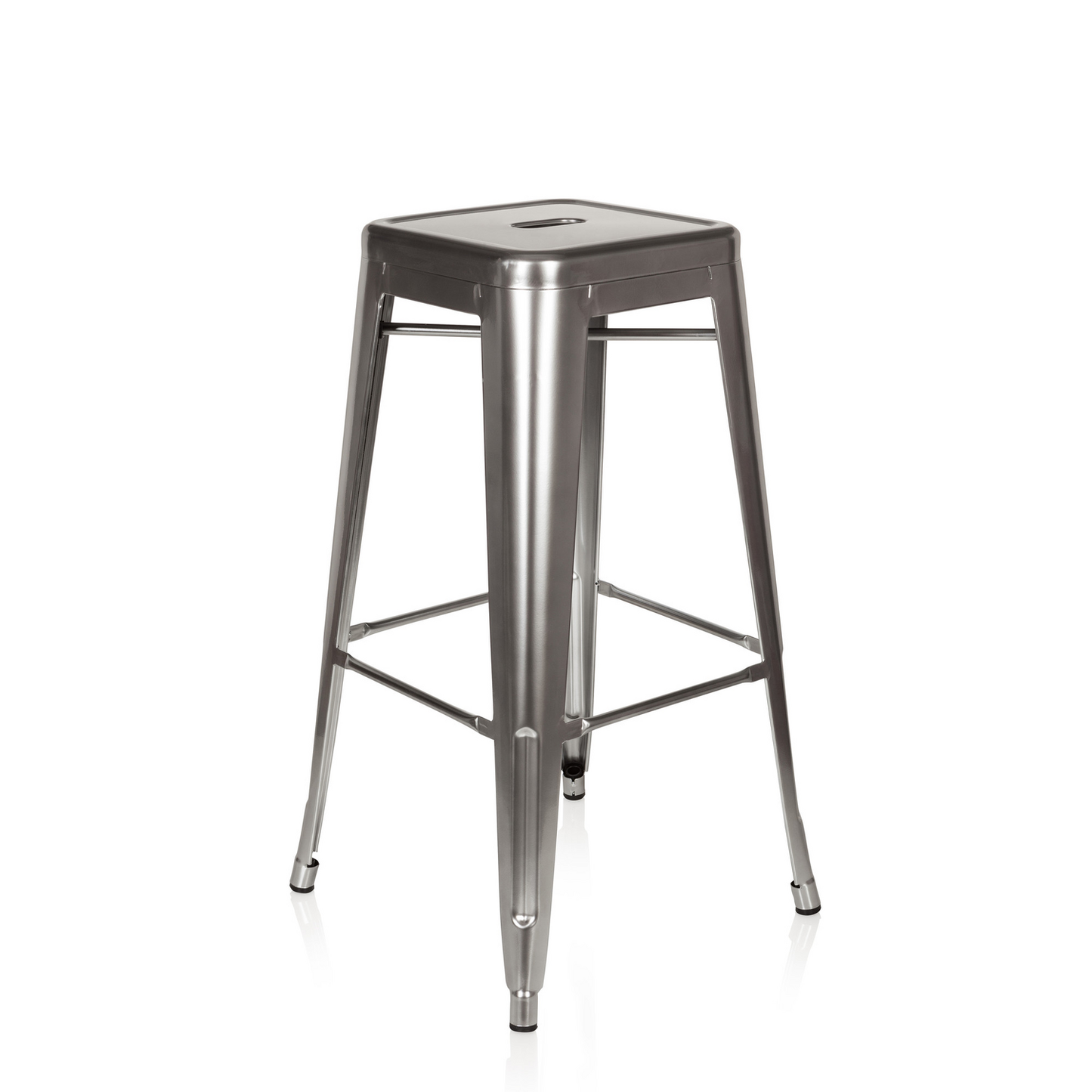 Hjh Office Vantaggio hár málmkenndur platínu barstóll, sætisstóll, húsgögn, á lager