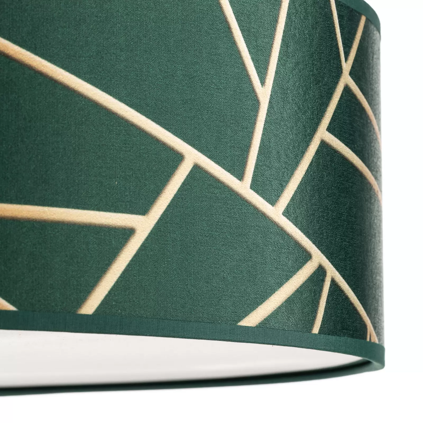 B-flokks Zulu loftljós, loftlampi, loftljós, ljósastæði, lampi, grænn, gullinn, kringlóttur