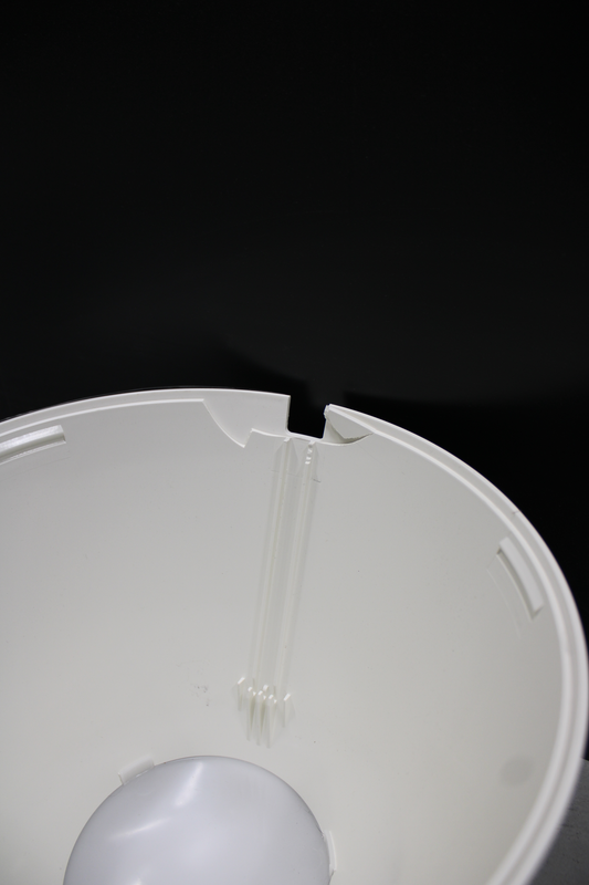 B-flokks gólflampi frá La Petite, hönnunarlampi, skrifstofulampi, hvítur