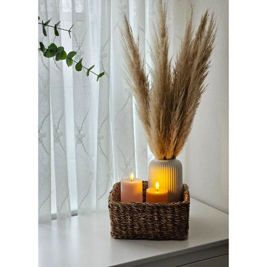 3 Körbe Aufbewahrungskörbe Seegras Korb Dekokorb braun Aufbewahrungskorb 3er Set