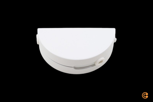 Loftfesting fyrir skjólvegg frá Glashütte Limburg, B-flokks, úr hvítu málmi, fyrir hallandi loft, RAL 5080