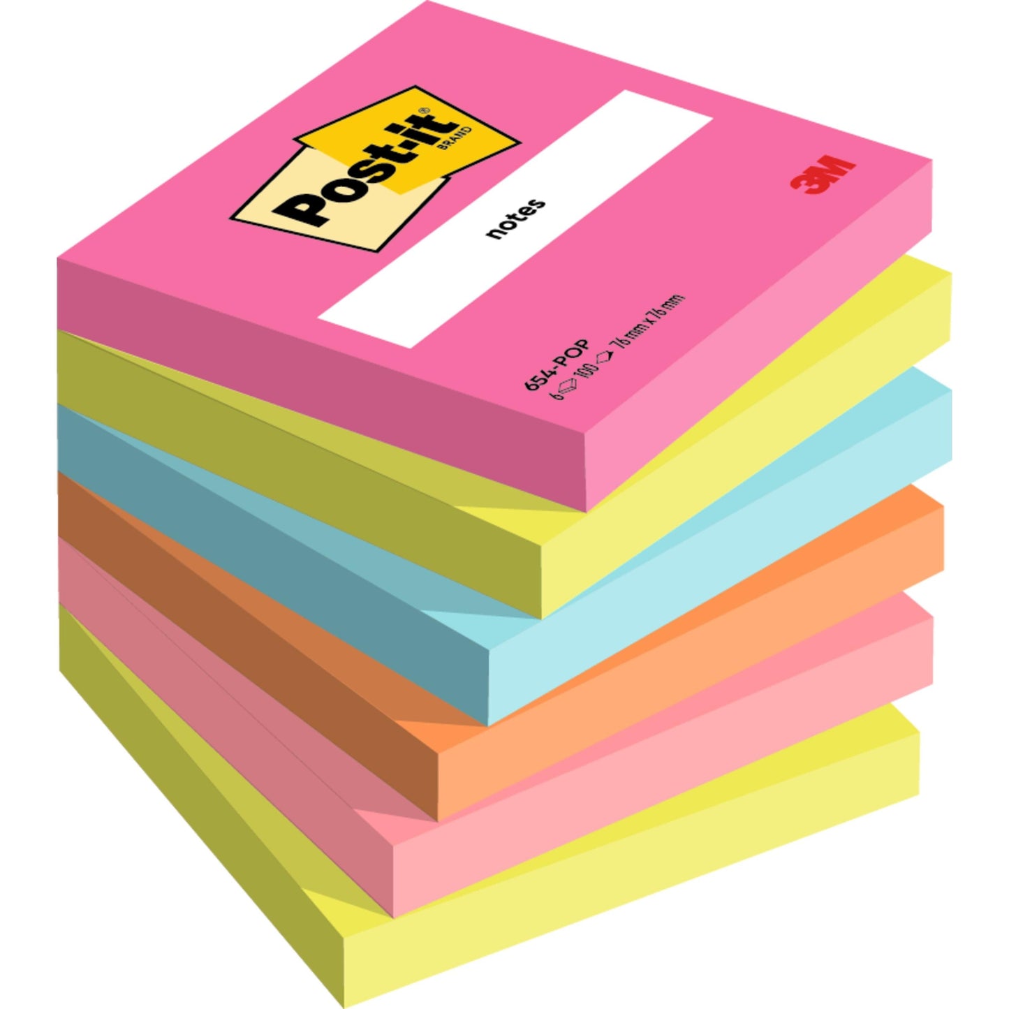 Post-it® Notes, 76 mm x 76 mm, 100 Blatt/Block, 100% PEFC
