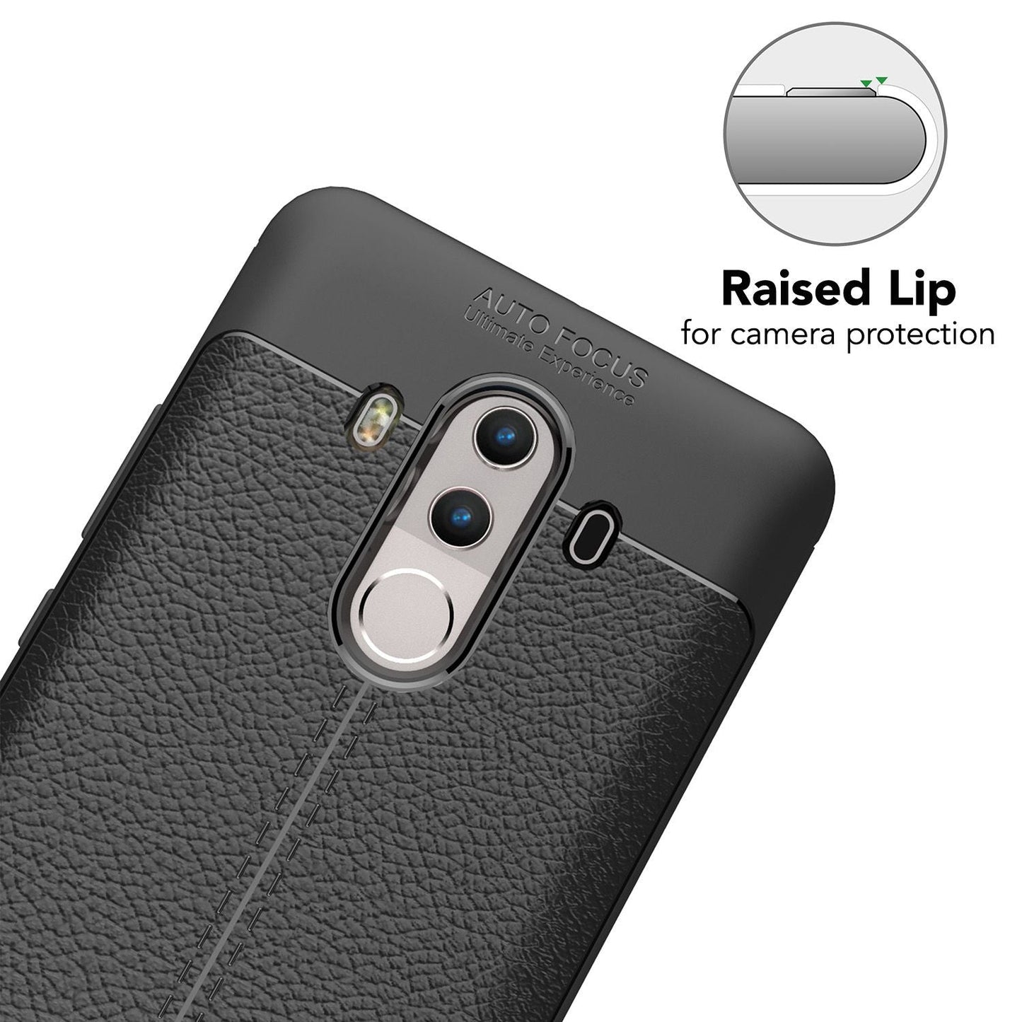Huawei Mate 10 Pro Leather Look Phone Case by NALIA, Silicone Cover Case Protection