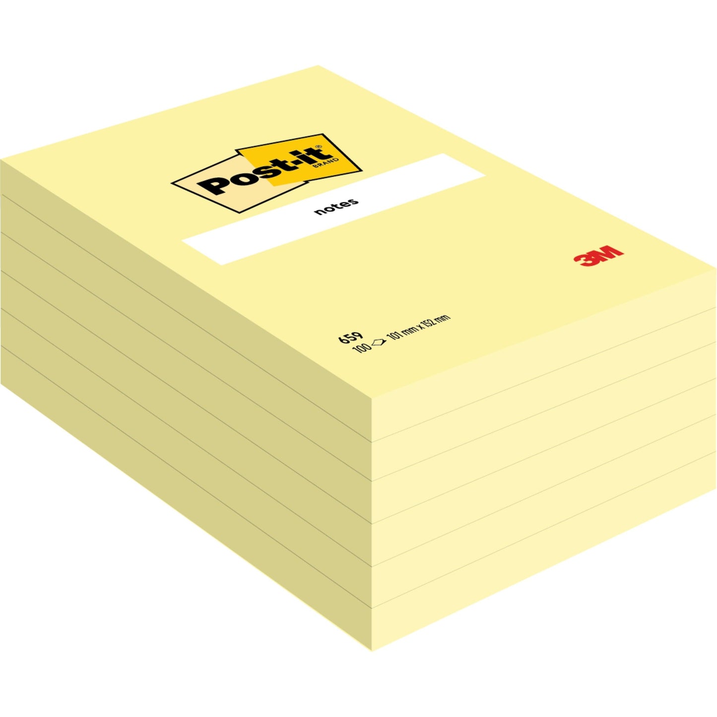 Post-it® Notes im Großformat, Gelb, 101 mm x 152 mm