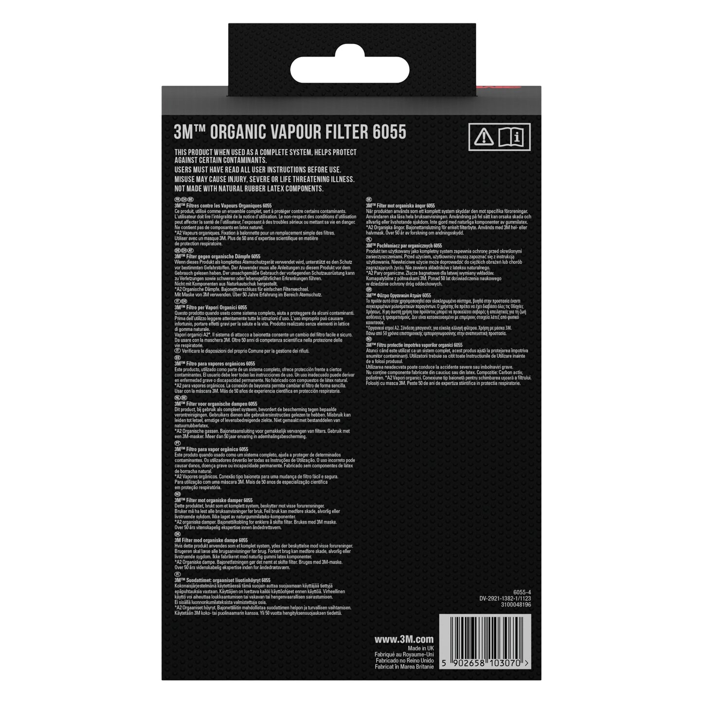 3M™ Filterpatrone 6055, A2 Organische Dämpfe