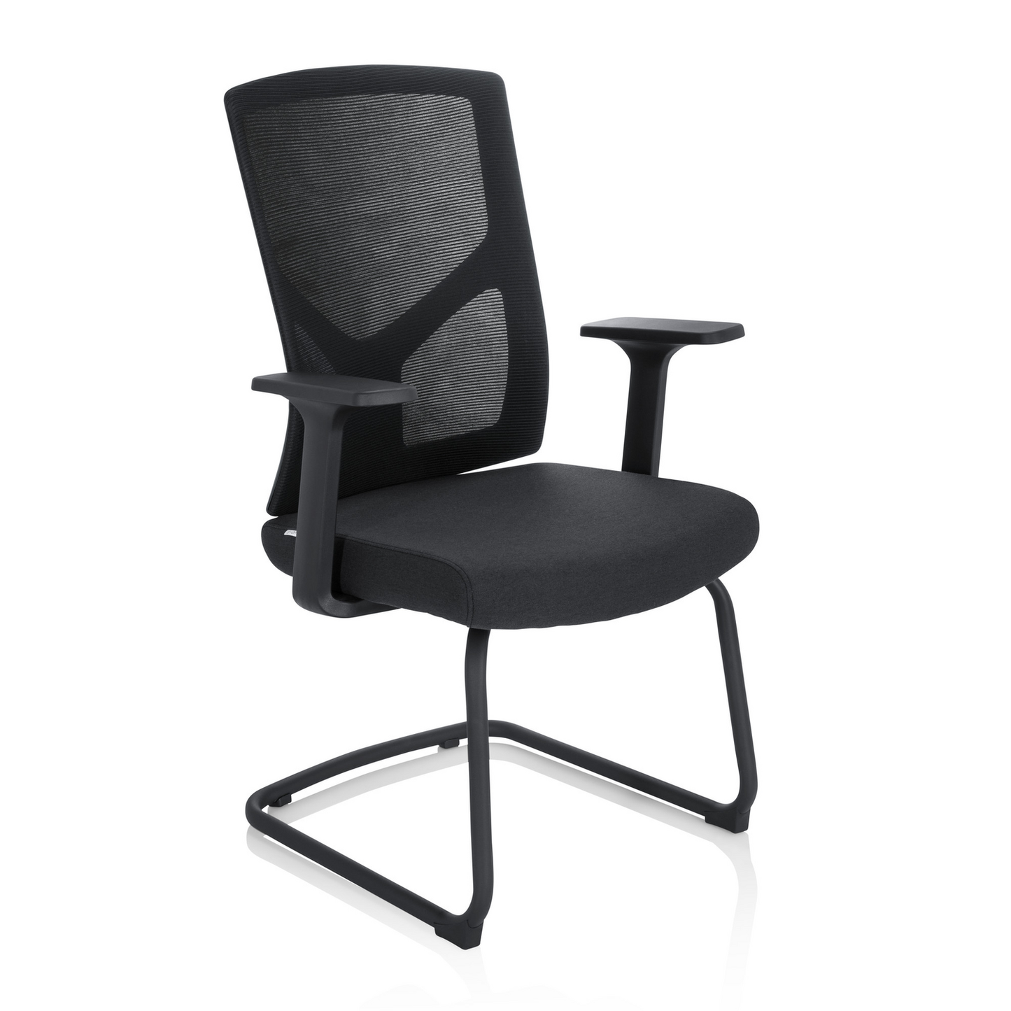 B-Ware Hjh Office Besucherstuhl Konferenzstuhl Stuhl Schwarz Armlehne Breton