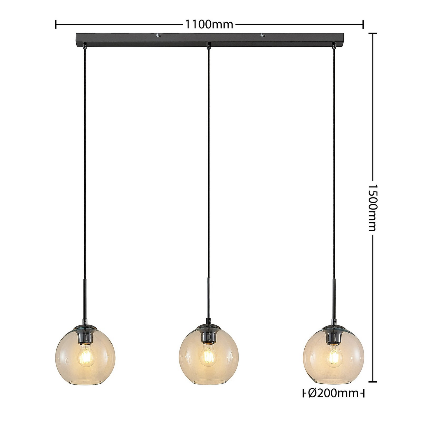 B-grade Lindby Firano pendant light, hanging lamp, ceiling light 