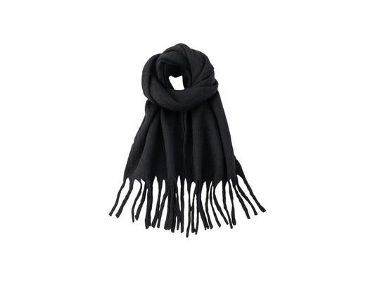 Fransenschal Bouclé » Damenschal 210 x 40 cm » Winter Damen Schal mit Quasten » Winterschal Super Soft
