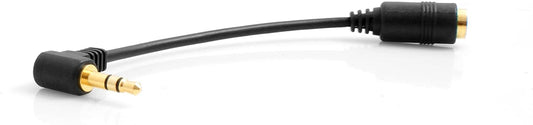 SYSTEM-S 3.5mm Klinke Stecker auf 3, 5mm Klinke Buchse gewinkelt 3 Polig Aux Stereo Kabel