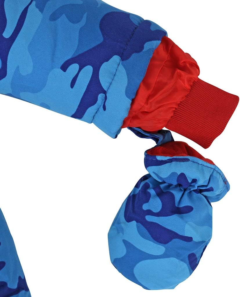 Baby Winter Overall with Hood, Snowsuits with Gloves and Booties, Girls' and Boys' Warm Clothing Set 