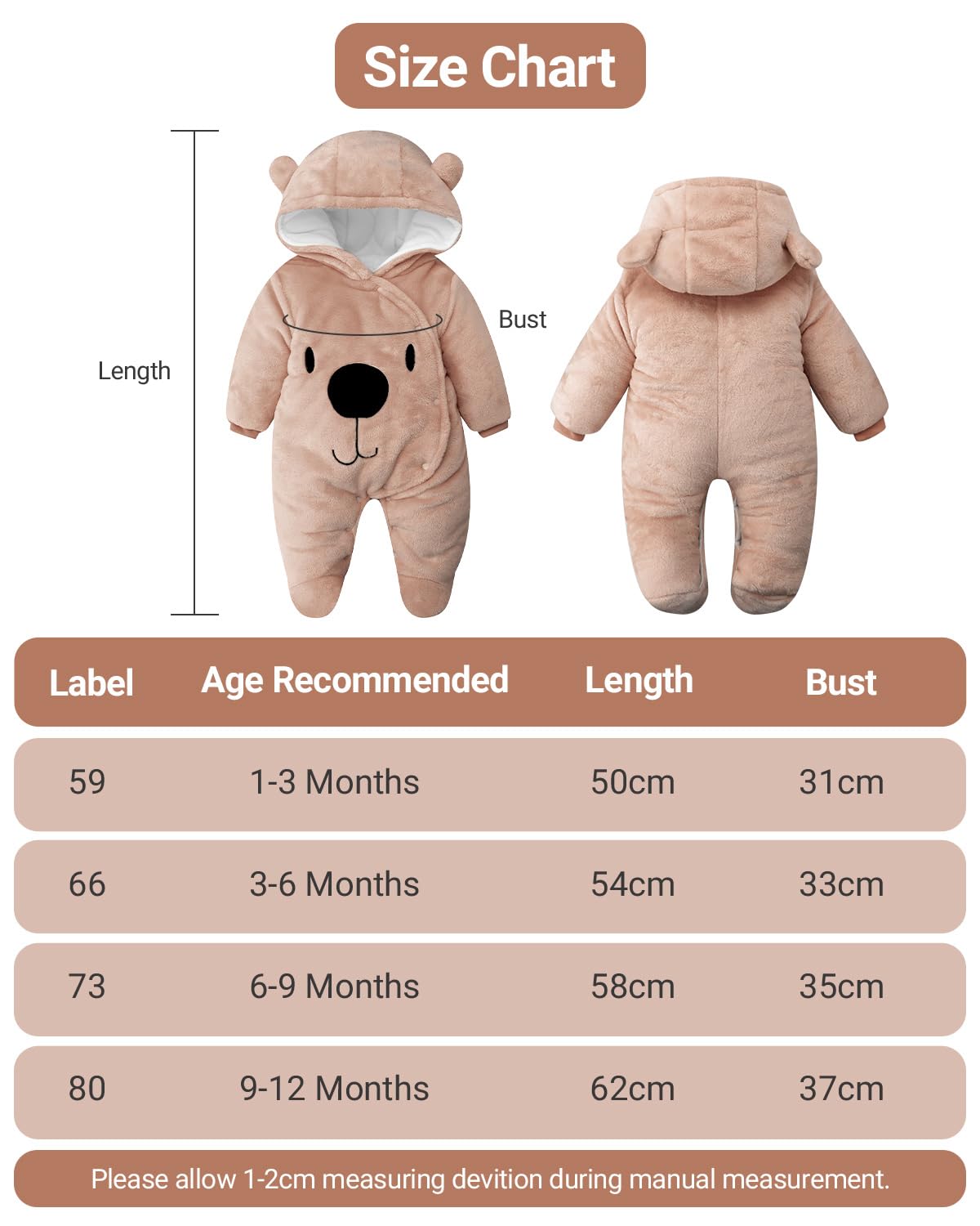 Vetrargalli með hettu fyrir börn, snjógalli, flannelspil, leikgalli með fótum, teiknimyndagalla, föt 0-3 mánaða 