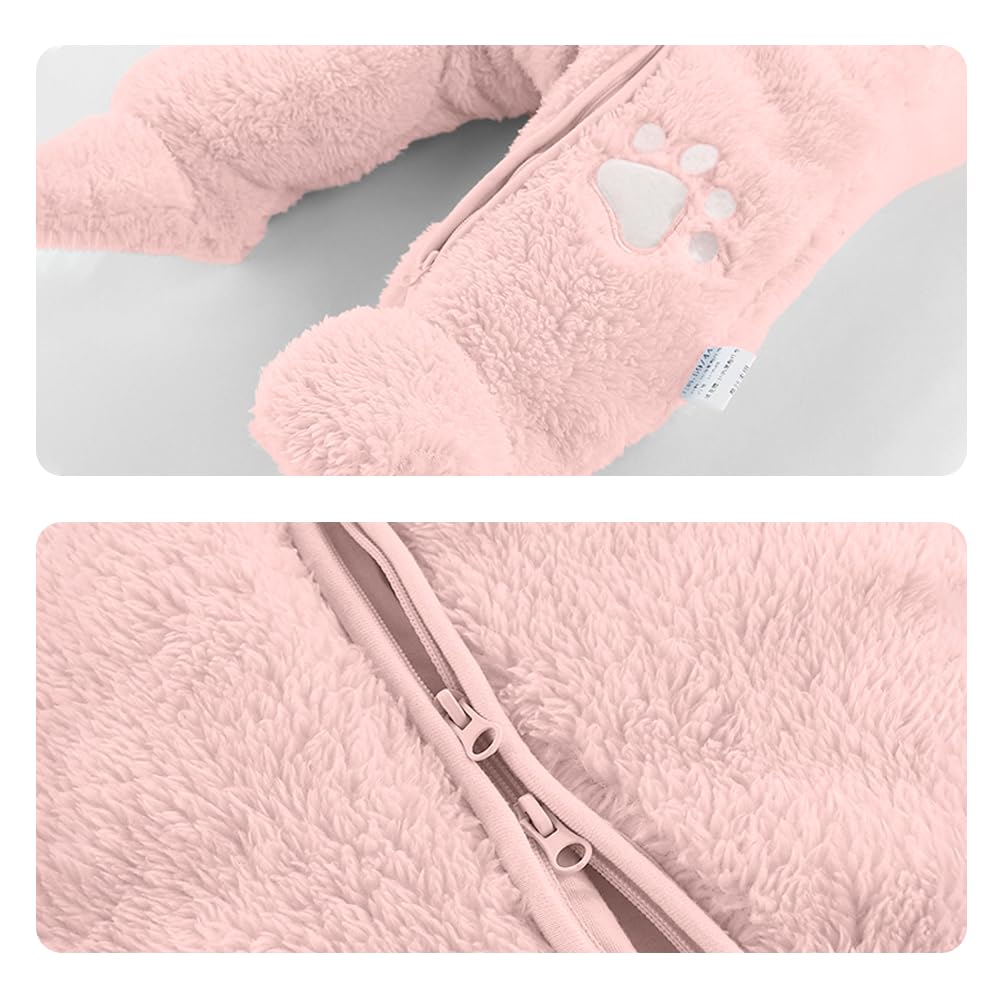 Barnasnjógallar Vetrargallar með hettu úr flís, hlýir gallar fyrir stelpur og stráka - Stærð 0-3 mánaða (59 cm), gulur 