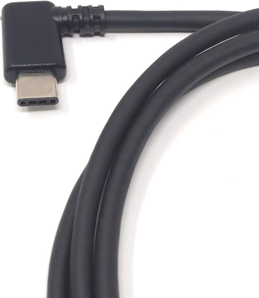 System-S USB 3.1 Type C 90° hallaður í USB 2.0 A snúru 100 cm