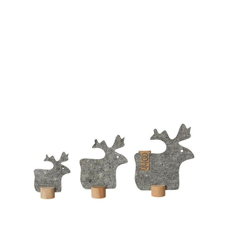 Filz Rentiere 3er Set, in 3 Farben