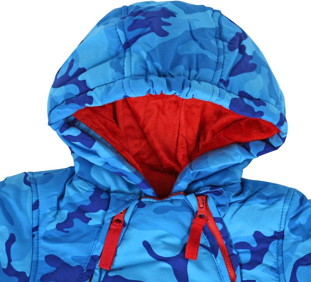 Baby Winter Overall with Hood, Snowsuits with Gloves and Booties, Girls' and Boys' Warm Clothing Set 