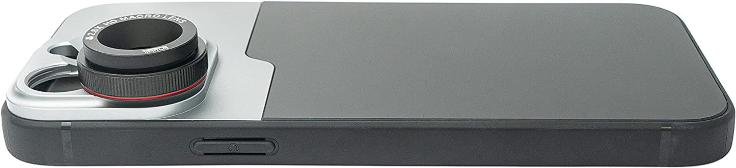 SYSTEM-S Makro Linse 2.8x HD Filter mit Hülle in Schwarz für iPhone 14 Pro Max