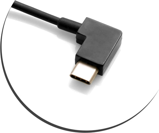 SYSTEM-S USB 3.1 Type C plug 90° angled to USB A 2.0 plug cable data cable charging cable 300cm