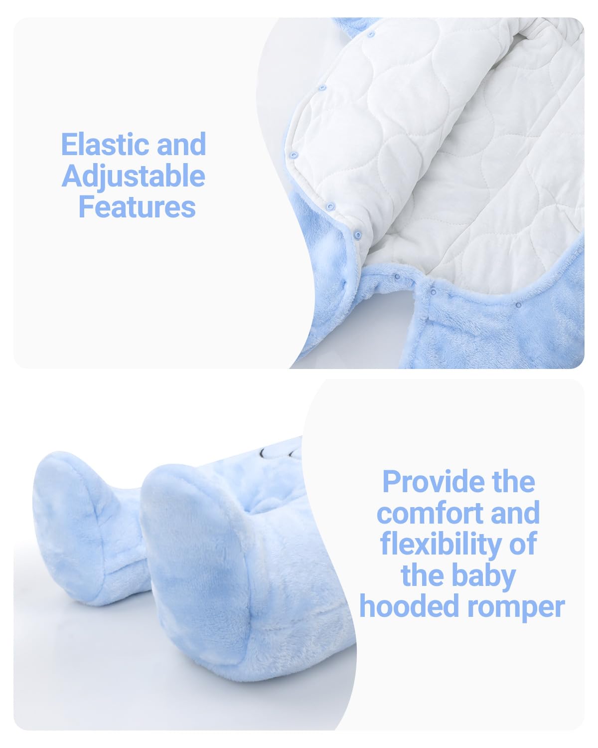 Vetrargalli með hettu fyrir börn, snjógalli, flannelspil, leikgalli með fótum, teiknimyndagalla, föt 0-3 mánaða 