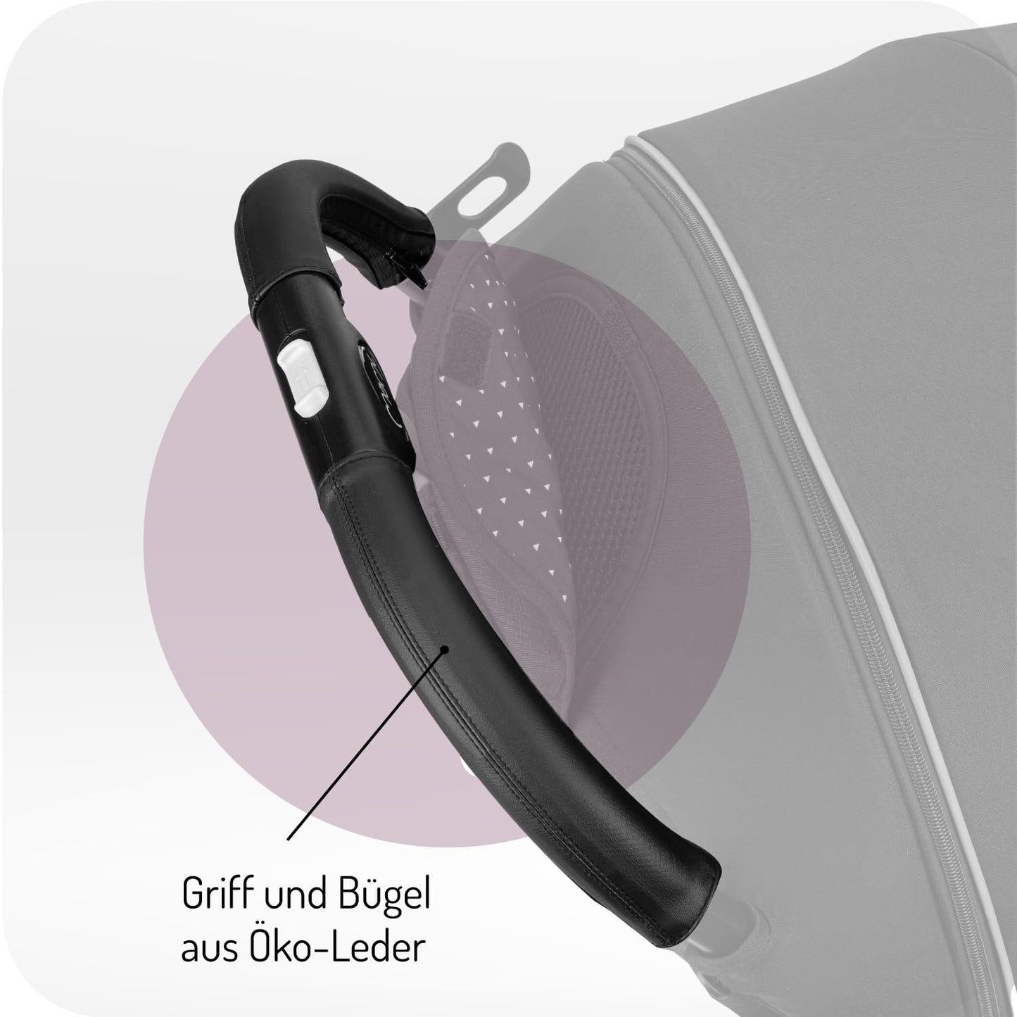 MoMi ESTELLE barnavagn fyrir börn frá 6 mánaða aldri (allt að 15 kg), samanbrjótanleg barnavagn með 5 punkta öryggisbelti, innkaupakörfu með útfellanlegri virkni, sjónaukahandfangi