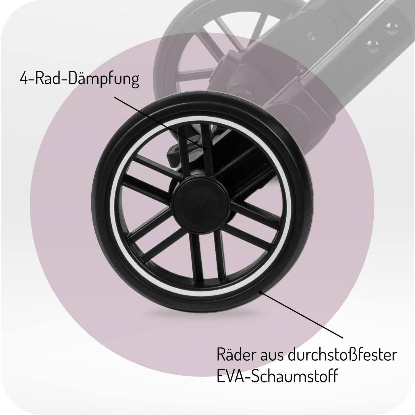 MoMi ESTELLE barnavagn fyrir börn frá 6 mánaða aldri (allt að 15 kg), samanbrjótanleg barnavagn með 5 punkta öryggisbelti, innkaupakörfu með útfellanlegri virkni, sjónaukahandfangi