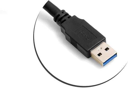 System-S Micro USB 3.0 A Kabel Feststellschraube linker Winkel, 5 m