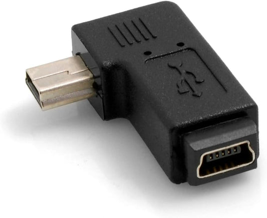 Mini USB (Female) auf Mini USB (Male) 90° Links gewinkelt Winkelstecker Adapter