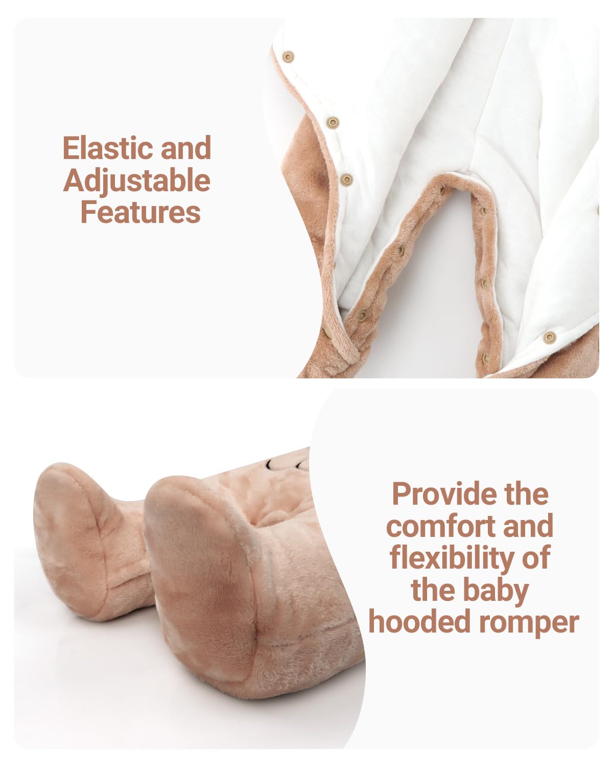 Vetrargalli með hettu fyrir börn, snjógalli, flannelspil, leikgalli með fótum, teiknimyndagalla, föt 0-3 mánaða 