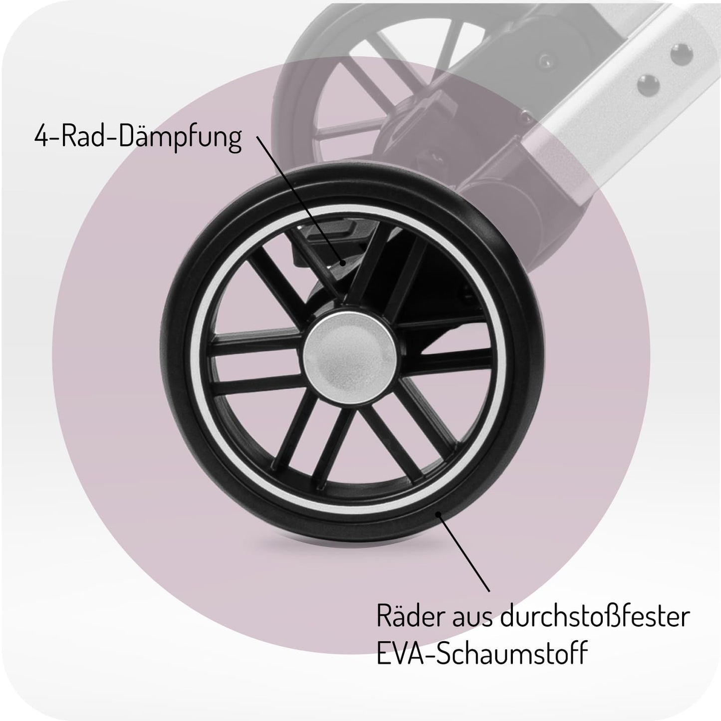 MoMi ESTELLE barnavagn fyrir börn frá 6 mánaða aldri (allt að 15 kg), samanbrjótanleg barnavagn með 5 punkta öryggisbelti, innkaupakörfu með útfellanlegri virkni, sjónaukahandfangi