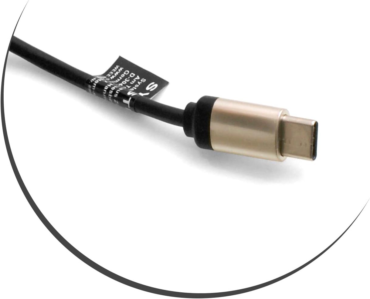 SYSTEM-S USB Type C 3.1 (Male) to USB A 2.0 (Male) Cable 50-100 cm Stretchable Coiled Cable