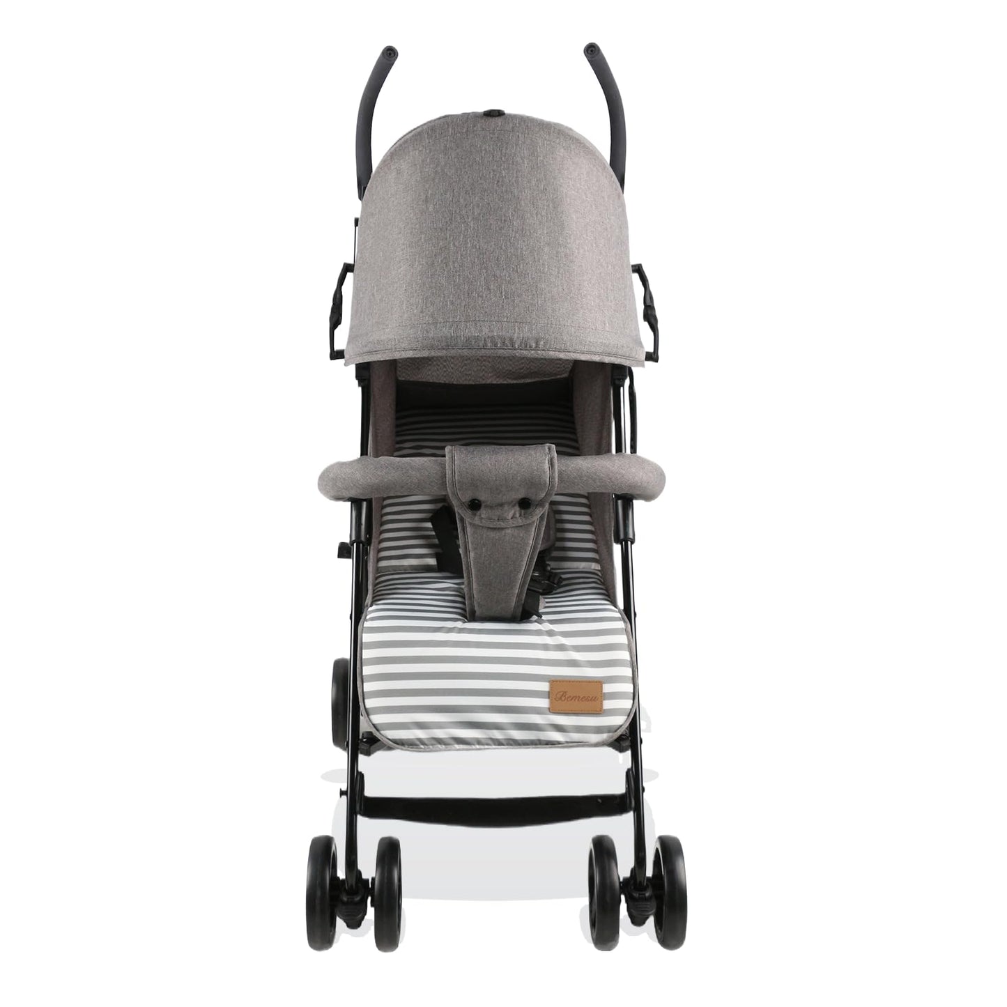 Bemesu ferðavagn með 360° snúningshjólum, vagn með 5 punkta beisli, vagn með 360° stillanlegri akstursstefnu, samanbrjótanlegur vagn allt að 15 kg, 0-3 ára, fjólublár